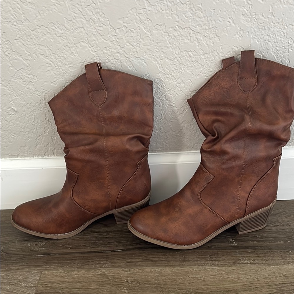 Brown Leather Women's Boots